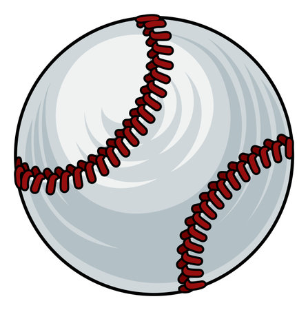Baseball Ball Cartoon Sports Icon Illustrationのイラスト素材