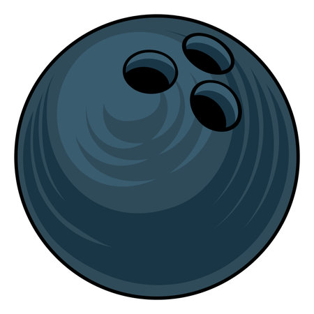 Bowling Ball Cartoon Sports Icon Illustrationのイラスト素材