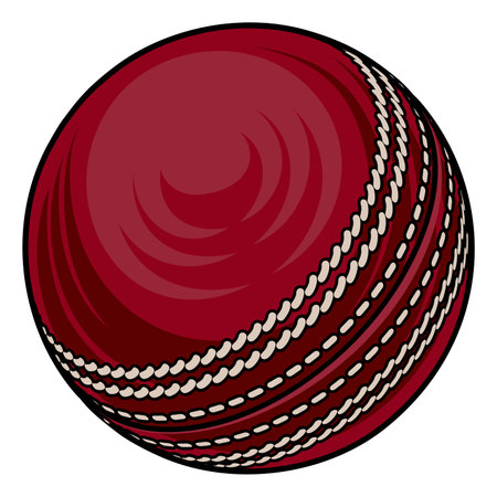 Cricket Ball Cartoon Sports Icon Illustrationのイラスト素材