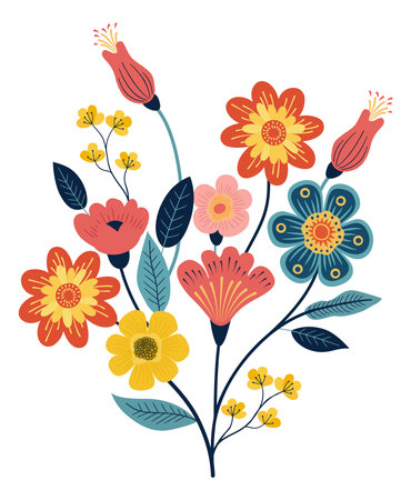 Flowers Floral Flower Pattern Wildflowers Drawingのイラスト素材