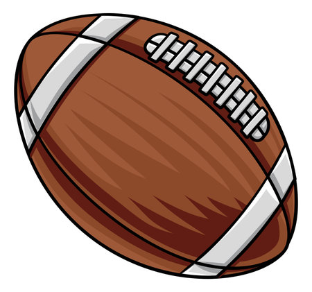 American Football Ball Cartoon Sports Iconのイラスト素材