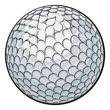 Golf Ball Cartoon Sports Icon Illustrationのイラスト素材