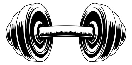 Dumb Bell Gym Weight Weightlifting Dumbbell Iconのイラスト素材