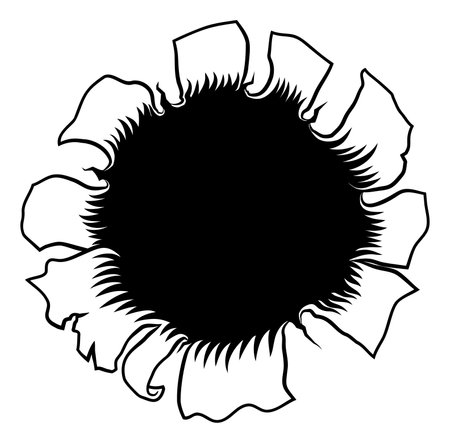 Bullet Hole Metal Paper Rip Gun Shot Through Wallのイラスト素材
