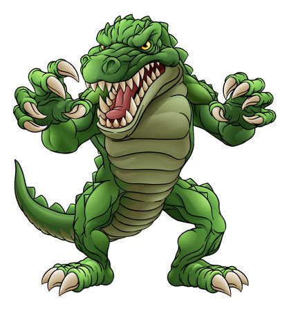 Crocodile Alligator Cartoon Lizard Dino Monsterのイラスト素材