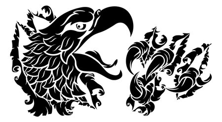 Ripping Tearing Bald Eagle Hawk Head Claw Talonsのイラスト素材