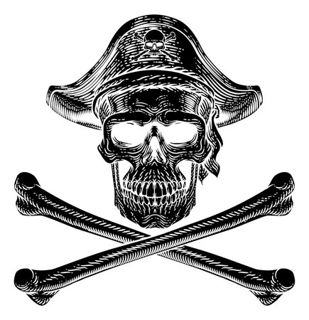 Pirate Skull Crossbones Skeleton Grim Reaperのイラスト素材