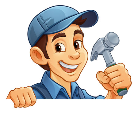 Hammer Carpenter Construction Builder Handymanのイラスト素材