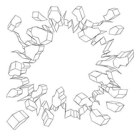 Wall Background Hole Breaking Through Designのイラスト素材