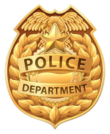 Police Badge Shield Star Sheriff Cop Crest Symbolのイラスト素材