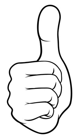 Thumbs Up Hand Like Ok Thumb Cartoonのイラスト素材