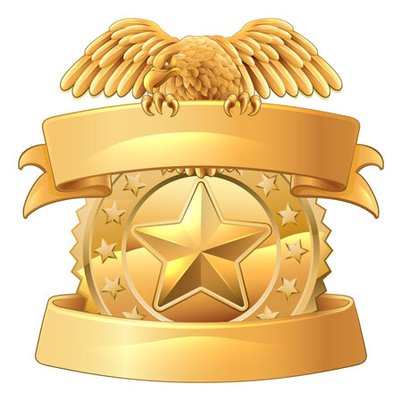 Police Military Eagle Badge Shield Sheriff Crestのイラスト素材