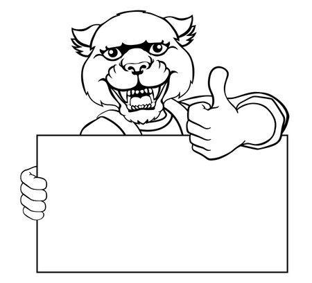 Panther Painter Handyman Mechanic Plumber Cartoonのイラスト素材