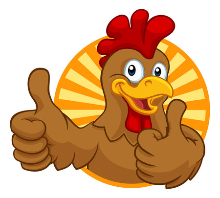 Chicken Cartoon Rooster Cockerel Characterのイラスト素材