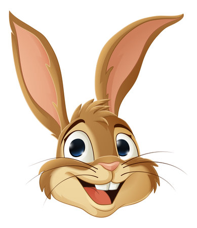 Easter Bunny Rabbit Cartoon Fun Animal Characterのイラスト素材