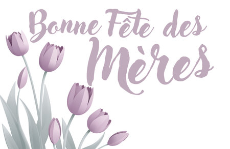 Mothers Day French Bonne Fete Des Meres Designのイラスト素材