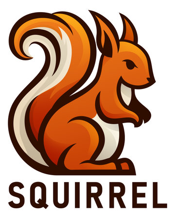 Squirrel Animal Design Icon Mascot Illustrationのイラスト素材