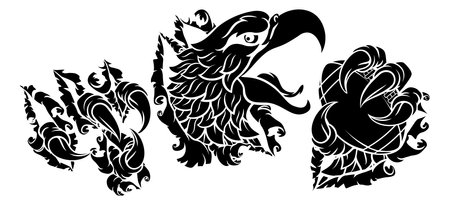 Bald Eagle Hawk Ripping American Football Mascotのイラスト素材