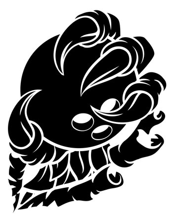Tearing Ripping Claw Talon Holding Bowling Ballのイラスト素材