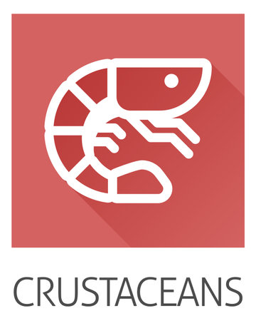 Prawn Shrimp Crustacean Food Allergen Allergy Iconのイラスト素材
