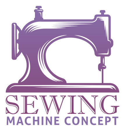 Sewing Machine Dressmaker Tailor Vintage Conceptのイラスト素材
