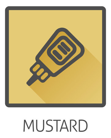 Ketchup Or Mustard Sauce Bottle Food Allergy Iconのイラスト素材