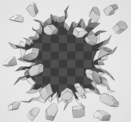 Wall Background Hole Breaking Through Designのイラスト素材