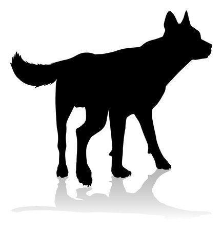 Dog Silhouette Pet Animalのイラスト素材