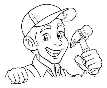 Hammer Carpenter Construction Builder Handymanのイラスト素材