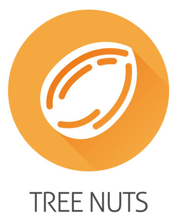 Tree Nut Almond Food Allergen Allergy Icon Conceptのイラスト素材