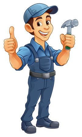 Hammer Carpenter Construction Builder Handymanのイラスト素材