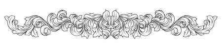 Filigree Heraldic Heraldry Pattern Band Vineのイラスト素材