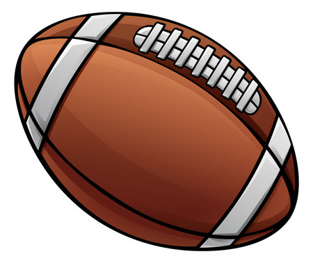 American Football Ball Cartoon Sports Iconのイラスト素材