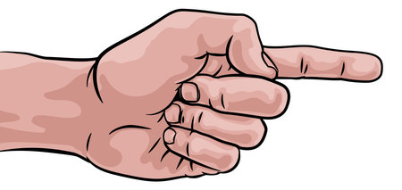 Hand Pointing Finger Comic Book Pop Art Cartoonのイラスト素材