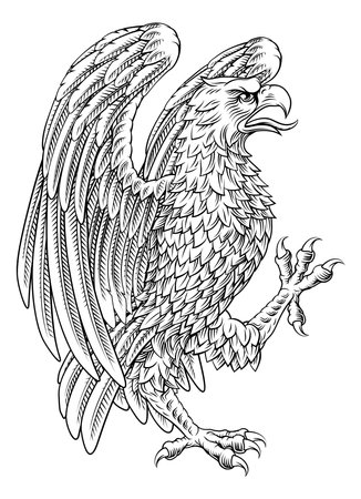 Eagle Coat of Arms Crest Shied Heraldic Animalのイラスト素材