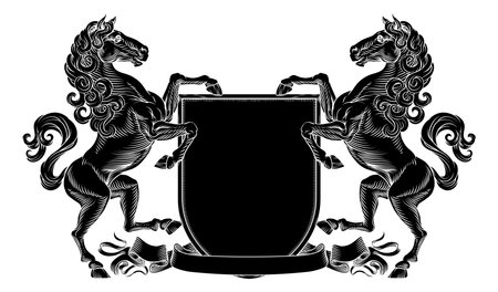 Heraldry Crest Horse Coat Of Arms Heraldic Shieldのイラスト素材