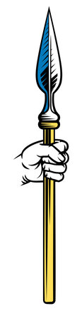 Spear Medieval Weapon Vintage Woodcut Tattoo Styleのイラスト素材