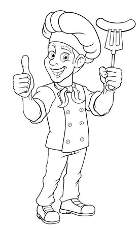 chef new 2024 A13 bw-135のイラスト素材