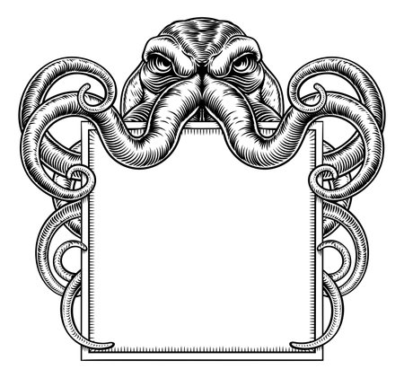 Cthulhu Octopus Cthulu Tentacle Kraken Signのイラスト素材