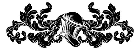 Coat of Arms Crest Knight Helmet Heraldry Designのイラスト素材