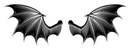 Bat Dragon Devil Demon Vampire Wings Illustrationのイラスト素材