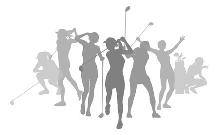Golfers Golfing Silhouette Golf People Silhouettesのイラスト素材