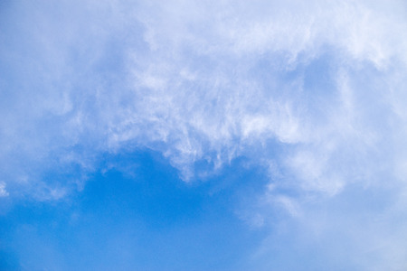 Blue sky with cloud like cottonの写真素材
