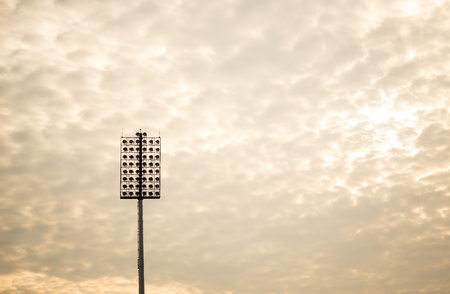 stadium lights in warm toneの写真素材