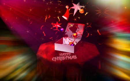 box and stars flowing	 の写真素材