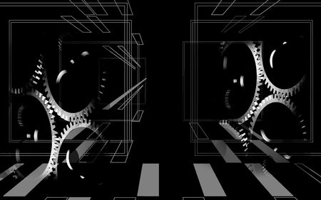 Gears rotating の写真素材