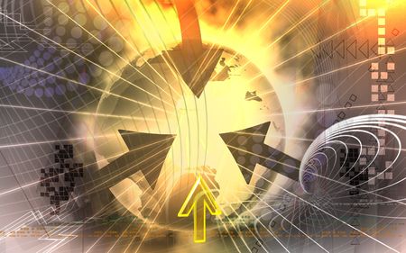 Earth and Arrows	 の写真素材