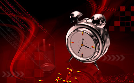 Capsule with alarm clock	 