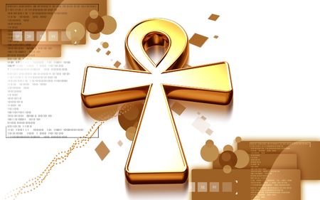 Digital illustration of a Religious Symbol in colour backgroundの写真素材