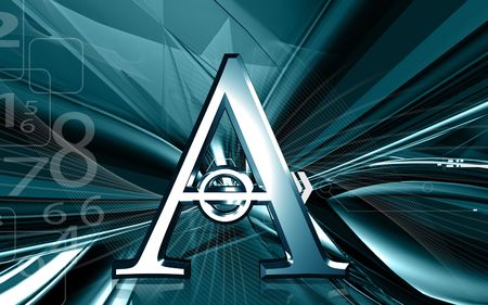 Digital illustration of atheist  symbol in colour backgroundの写真素材